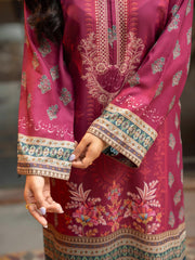 Zareen – Maroon 2-Piece Digital Printed Doria Lawn Suit For Women