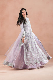 Lilac Luxe Embroidered Net Maxi For Women
