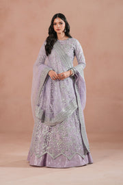 Lilac Luxe Embroidered Net Maxi For Women