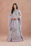 Lilac Luxe Embroidered Net Maxi For Women