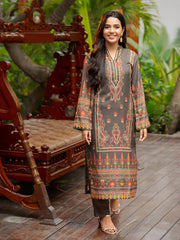 Miraas – Olive 2-Piece Digital Printed Doria Lawn Suit For Women