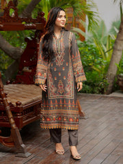 Miraas – Olive 2-Piece Digital Printed Doria Lawn Suit For Women