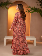 Sargoshi – Pink 2-Piece Digital Printed Gharara Set For Women