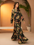 Sargoshi – Black 2-Piece Digital Printed Gharara Set For Women