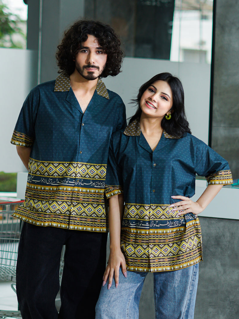 Urdu Poetry Pure Lawn Unisex Shirt For Unisex