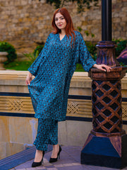 2-Piece Shamoz Silk Shirt and Trouser Set For Women