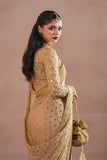 Golden Royal Embroidered Chiffon Saree For Women