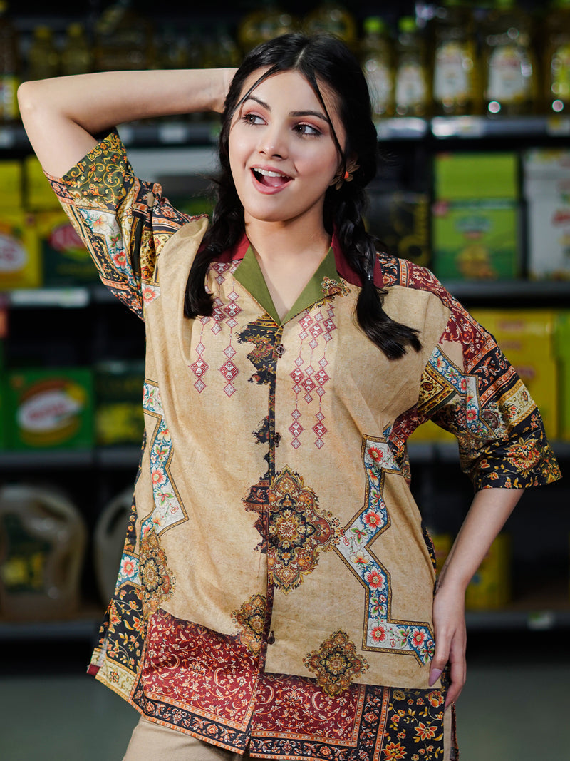 Urdu Poetry Pure Lawn Unisex Shirt For Unisex