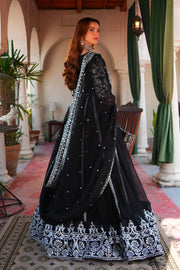 Sahiba Black Chiffon & Silk Lehenga Choli with Dupatta For Women