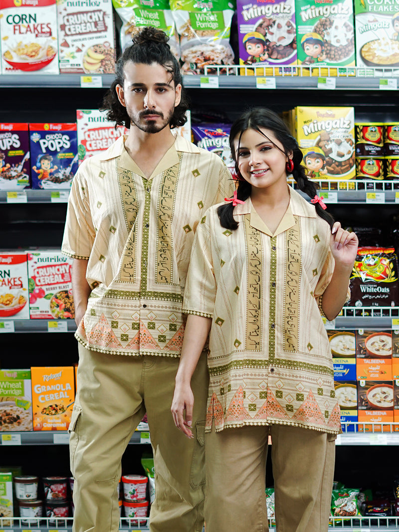 Urdu Poetry Pure Lawn Unisex Shirt For Unisex