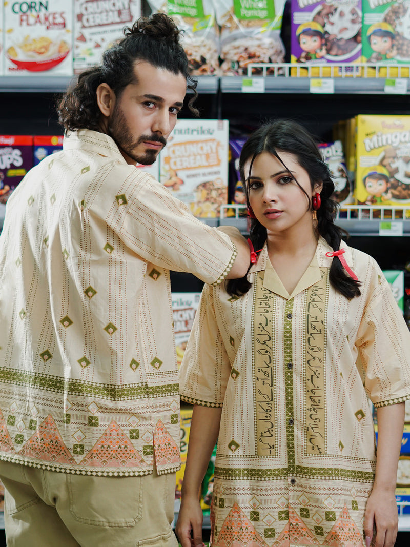 Urdu Poetry Pure Lawn Unisex Shirt For Unisex