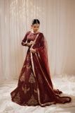 Zeenat Royal Burnt Maroon Silk Lehenga For Women