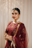 Zeenat Royal Burnt Maroon Silk Lehenga For Women