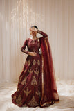 Zeenat Royal Burnt Maroon Silk Lehenga For Women