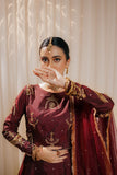 Zeenat Royal Burnt Maroon Silk Lehenga For Women