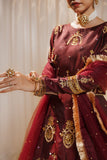 Zeenat Royal Burnt Maroon Silk Lehenga For Women
