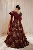 Zeenat Royal Burnt Maroon Silk Lehenga For Women