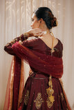 Zeenat Royal Burnt Maroon Silk Lehenga For Women