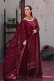Mashal Maroon Long Shirt Sharara with Chiffon Dupatta For Women
