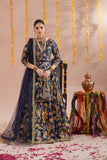 Blue Royal Embroidered Raw Silk Lehenga For Women