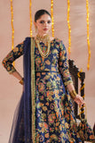 Blue Royal Embroidered Raw Silk Lehenga For Women