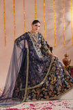 Blue Royal Embroidered Raw Silk Lehenga For Women