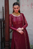 Mashal Maroon Long Shirt Sharara with Chiffon Dupatta For Women