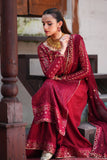 Mashal Maroon Long Shirt Sharara with Chiffon Dupatta For Women
