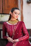 Mashal Maroon Long Shirt Sharara with Chiffon Dupatta For Women