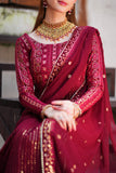 Mashal Maroon Long Shirt Sharara with Chiffon Dupatta For Women