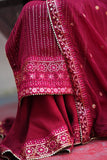 Mashal Maroon Long Shirt Sharara with Chiffon Dupatta For Women