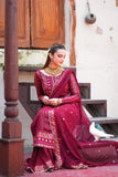 Mashal Maroon Long Shirt Sharara with Chiffon Dupatta For Women