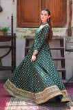 Afsaana Dark Green Kattan Silk Maxi with Net Dupatta For Women