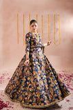 Blue Royal Embroidered Raw Silk Lehenga For Women