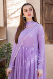 Ayra Lilac Chiffon 3 Piece Frock Suit For Women