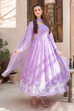 Ayra Lilac Chiffon 3 Piece Frock Suit For Women