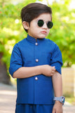 Blue Kurta with Matching Waistcoat For Boys