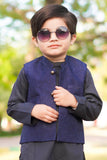 Elegant Deep Blue Waistcoat Suit For Timeless Sophistication For Boys