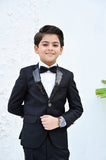 Sophisticated 4-Piece Black Sequin Suit For Boys