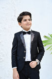 Sophisticated 4-Piece Black Sequin Suit For Boys