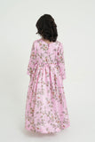 Floral Elegance Silk Maxi For Girls