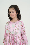 Floral Elegance Silk Maxi For Girls