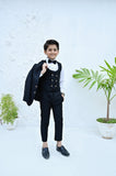 Sophisticated 5-Piece Black Suit For Boys