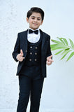 Sophisticated 5-Piece Black Suit For Boys