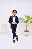 Elegant 4-Piece Blue Sequin Suit For Boys