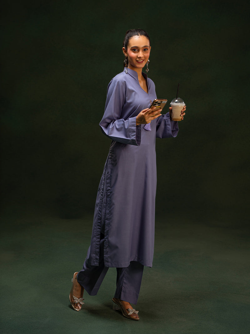 Premium Black Wash & Wear Co-Ord Set For Women