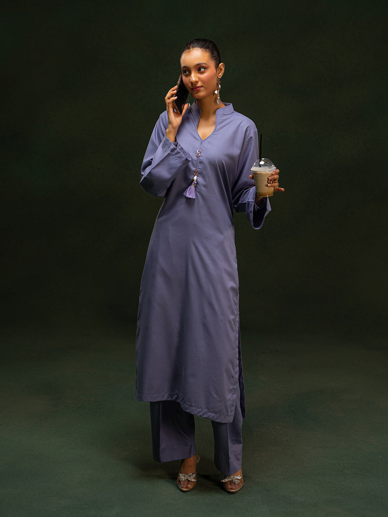 Premium Black Wash & Wear Co-Ord Set For Women
