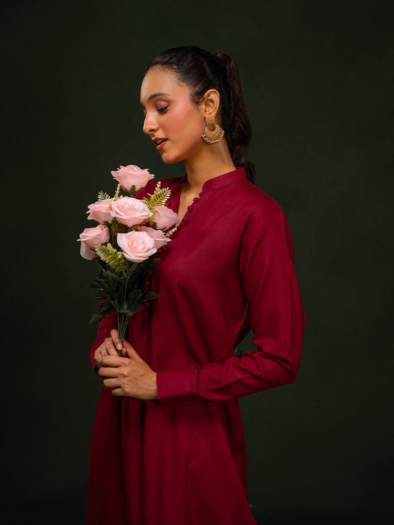 Midnight Elegance Wash & Wear Co-Ord Set For Women
