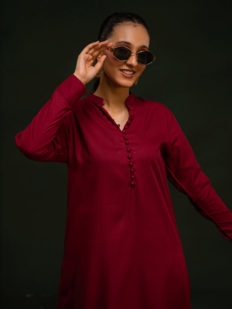 Midnight Elegance Wash & Wear Co-Ord Set For Women