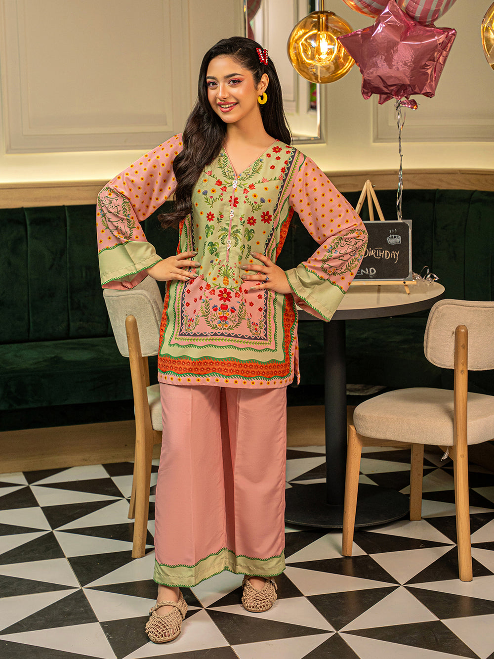 Brew & Bloom Premium Poly Cambric 2-Piece Suit For Women